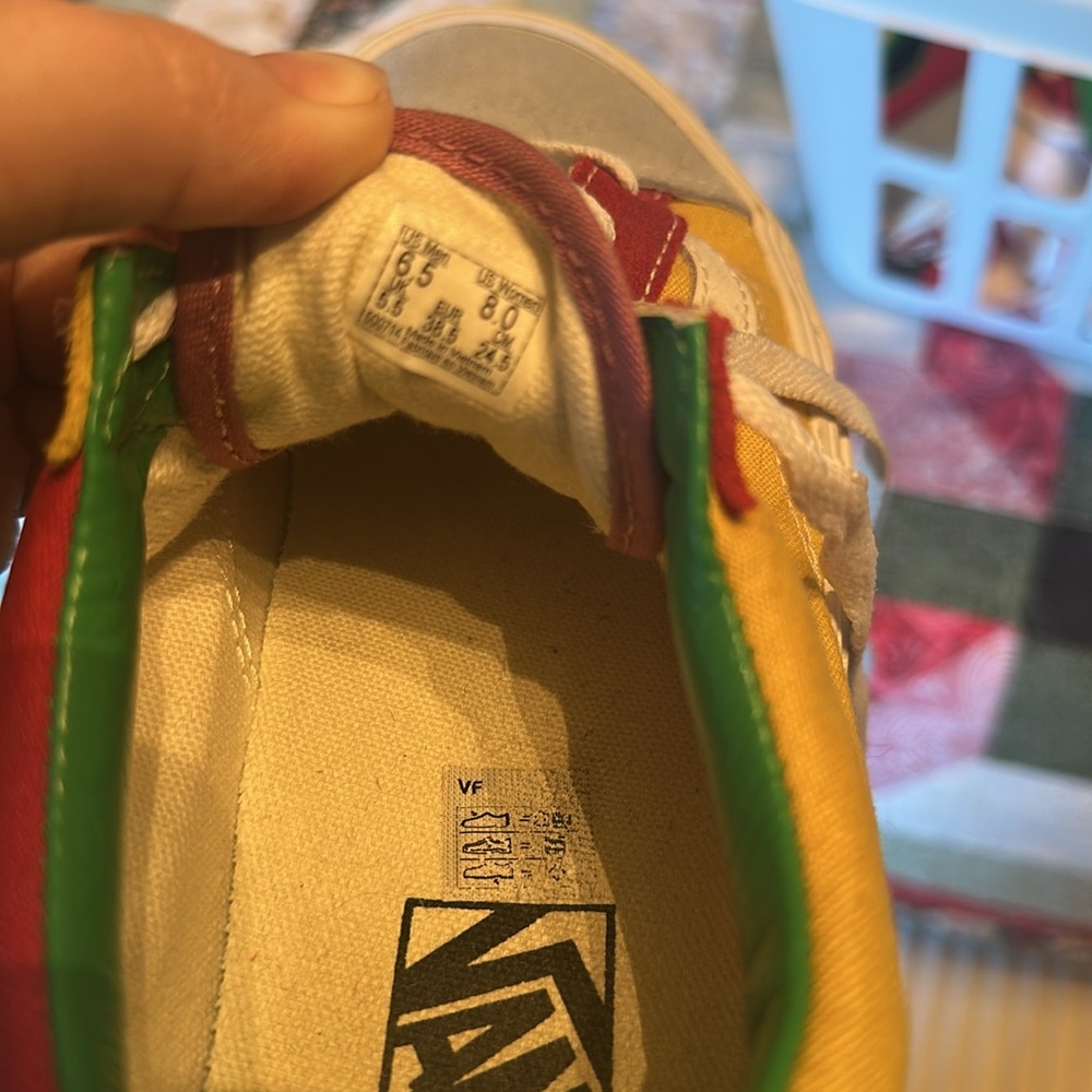 Gently worn vans; primary colors; men 6.5/women 8 - Picture 5 of 6
